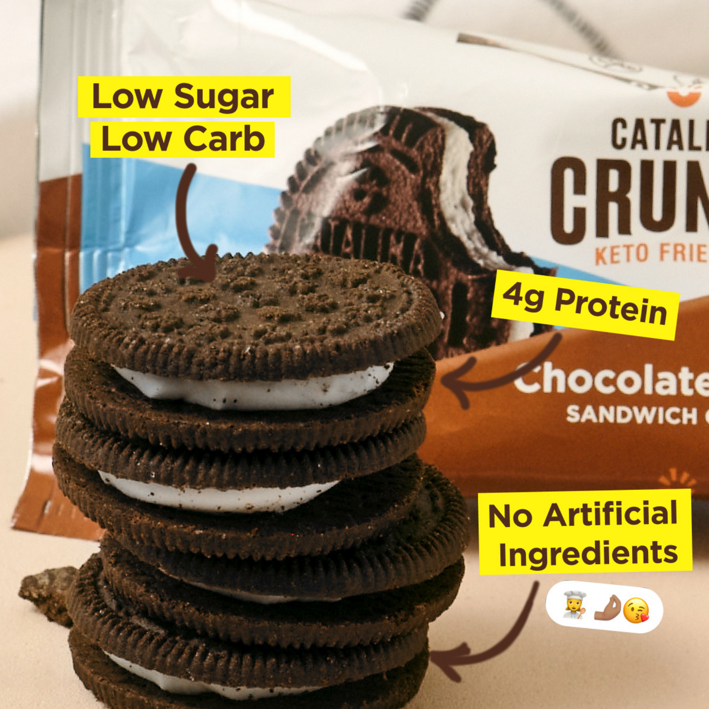 Single Serve Chocolate Vanilla Sandwich Cookies 20-ct (2 POP Boxes of 10 - 1.7oz Packs)