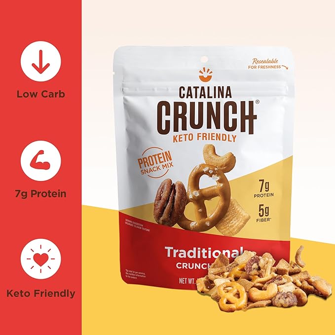 Traditional Keto Crunch Mix Snack Mix (6 Pouches)