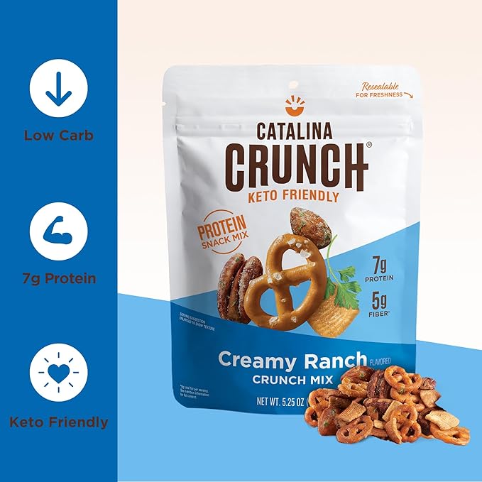 Creamy Ranch Keto Crunch Mix Snack Mix (6 Pouches)
