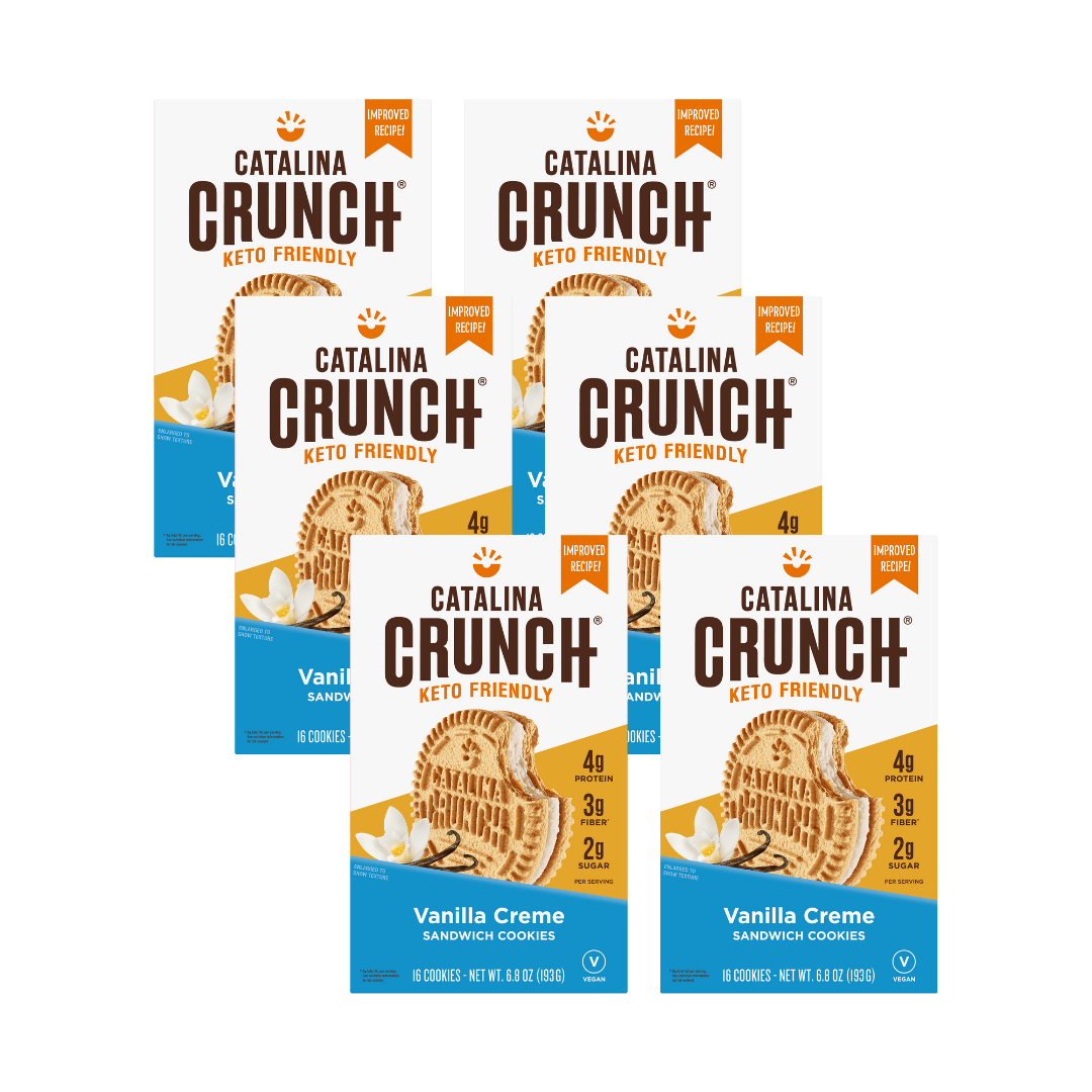 Vanilla Creme Keto Sandwich Cookies 6Boxes Catalina Crunch